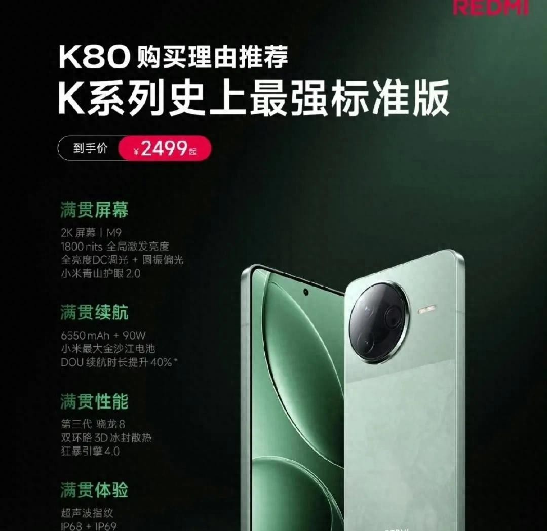 換機糾結價格,是加600塊買K80,還是選便宜的紅米note14Pro+