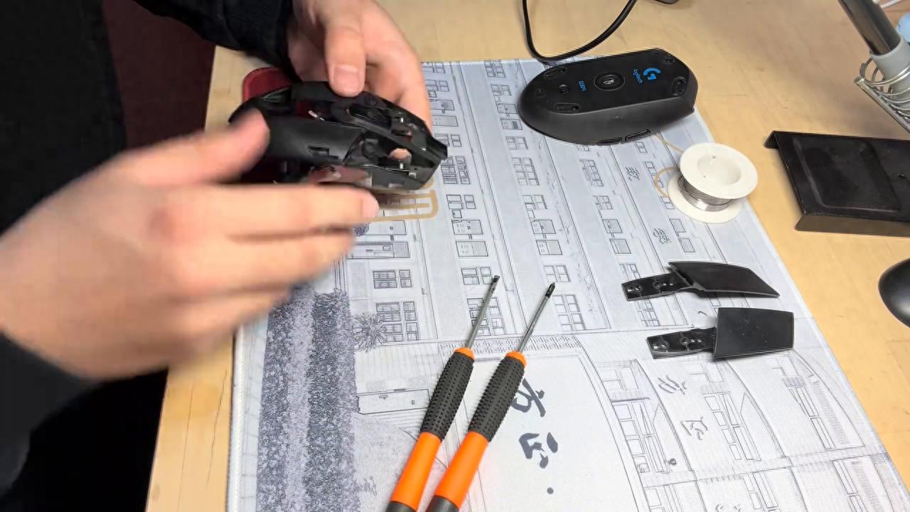 羅技304鼠標,換微動開關#數碼產品