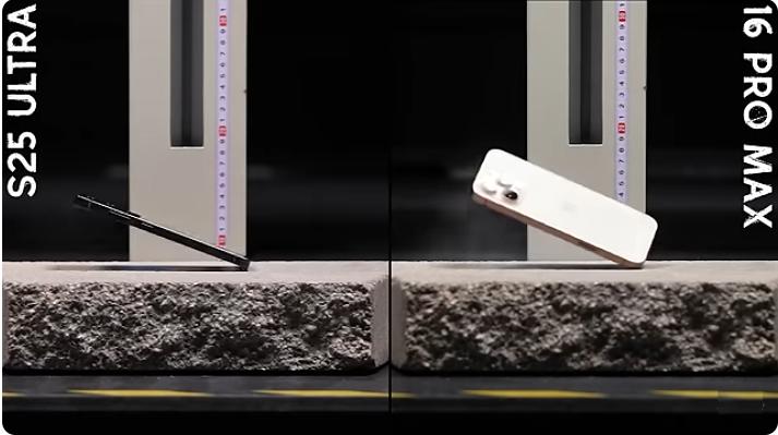 三星 Galaxy S25 Ultra 與 iPhone 16 Pro Max 跌落測試,誰是 “抗摔王者”