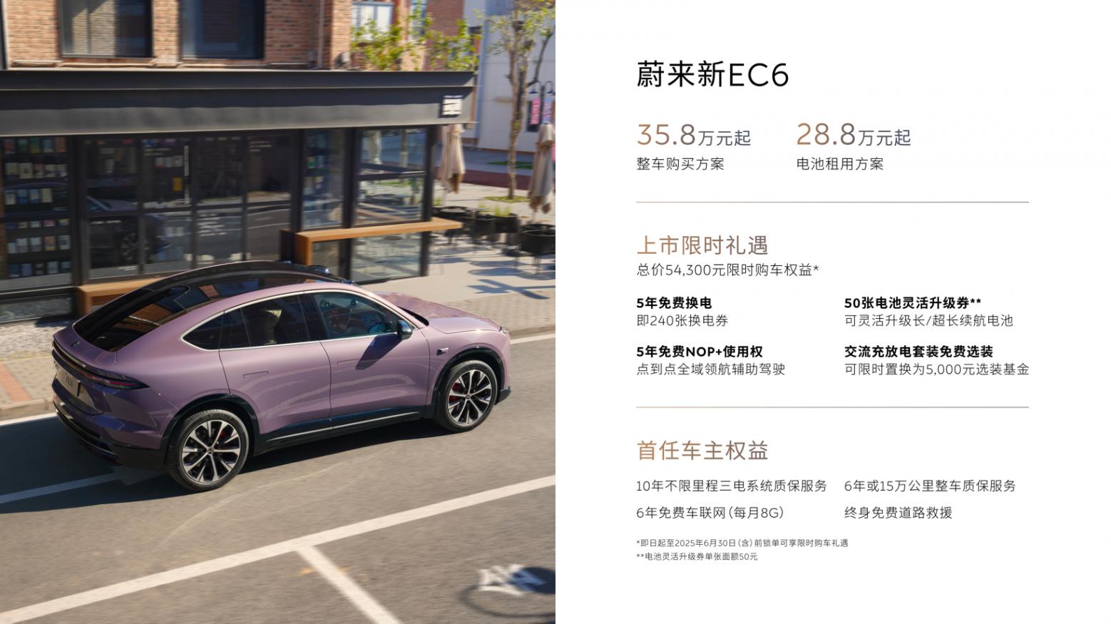 整車購買起售價33.8萬元，蔚來新ES6、新EC6 全面進階上市